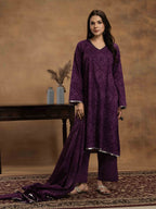 Navdana Purple Bandhej Kurta Set With Dupatta - SITARA