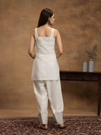 Navdana Sleeveless Kurti & Farshi Salwar Set- CHANDANI