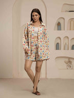 Navdana Owl Co-ord Set with Shirt & Shorts - Coco