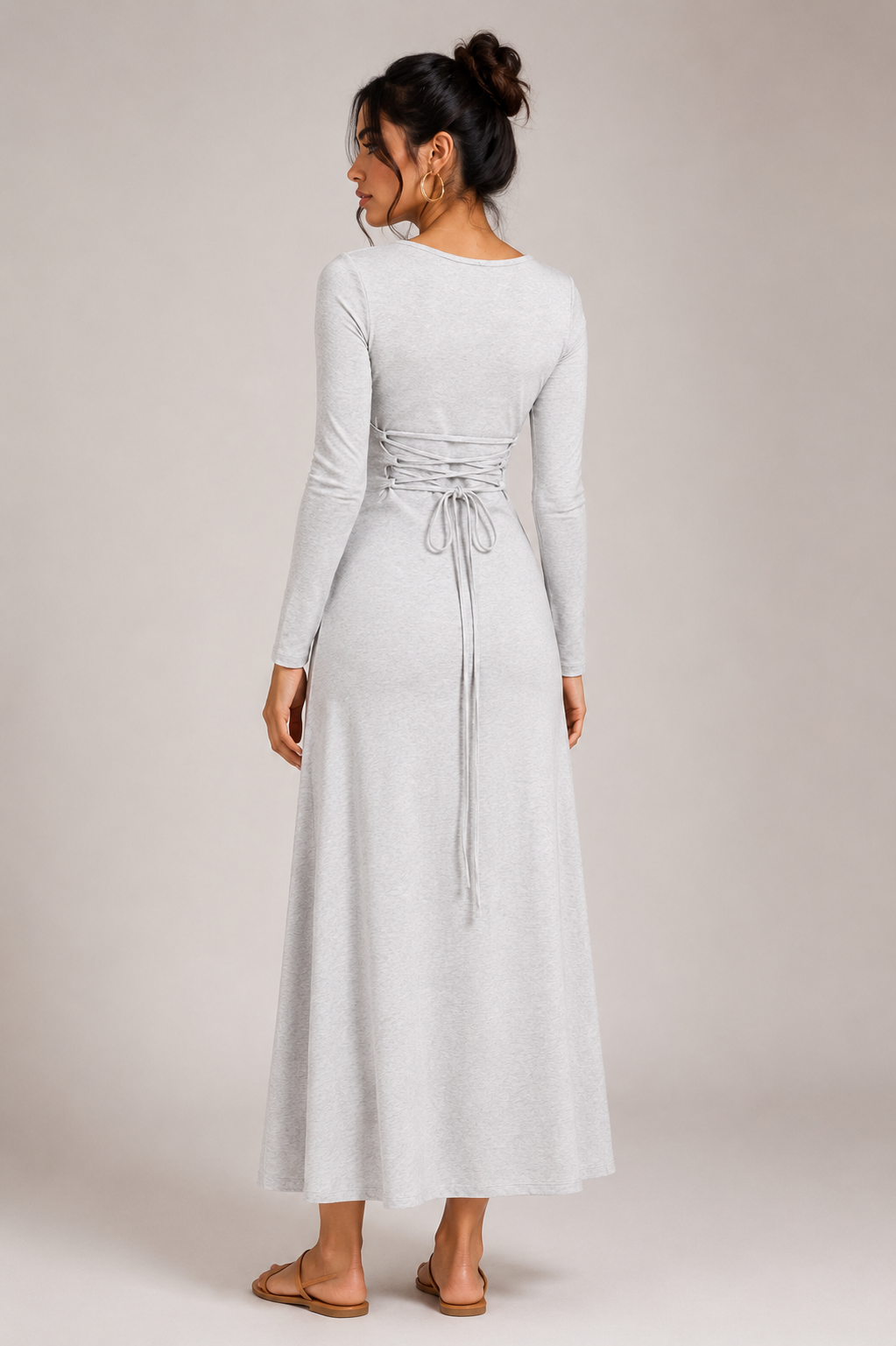 Navdana Everyday Tshirt Maxi Dress With Corset Back - JUNE