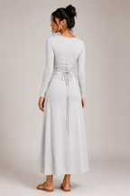 Navdana Everyday Tshirt Maxi Dress With Corset Back - JUNE