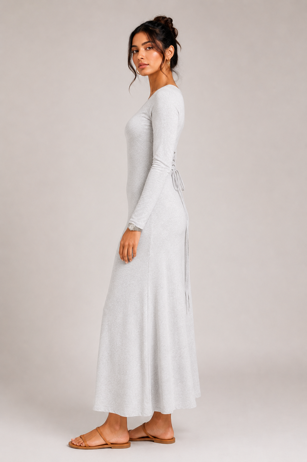 Navdana Everyday Tshirt Maxi Dress With Corset Back - JUNE