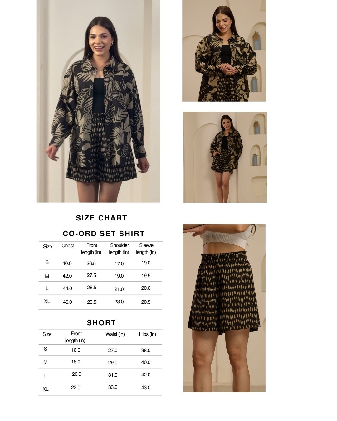 Navdana Black Co-ord Set with Maple Motif (2 Piece Set) - MAPLE