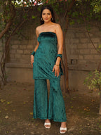 Navdana Velvet Tube Tunic & Flared Pants Set – Bebo