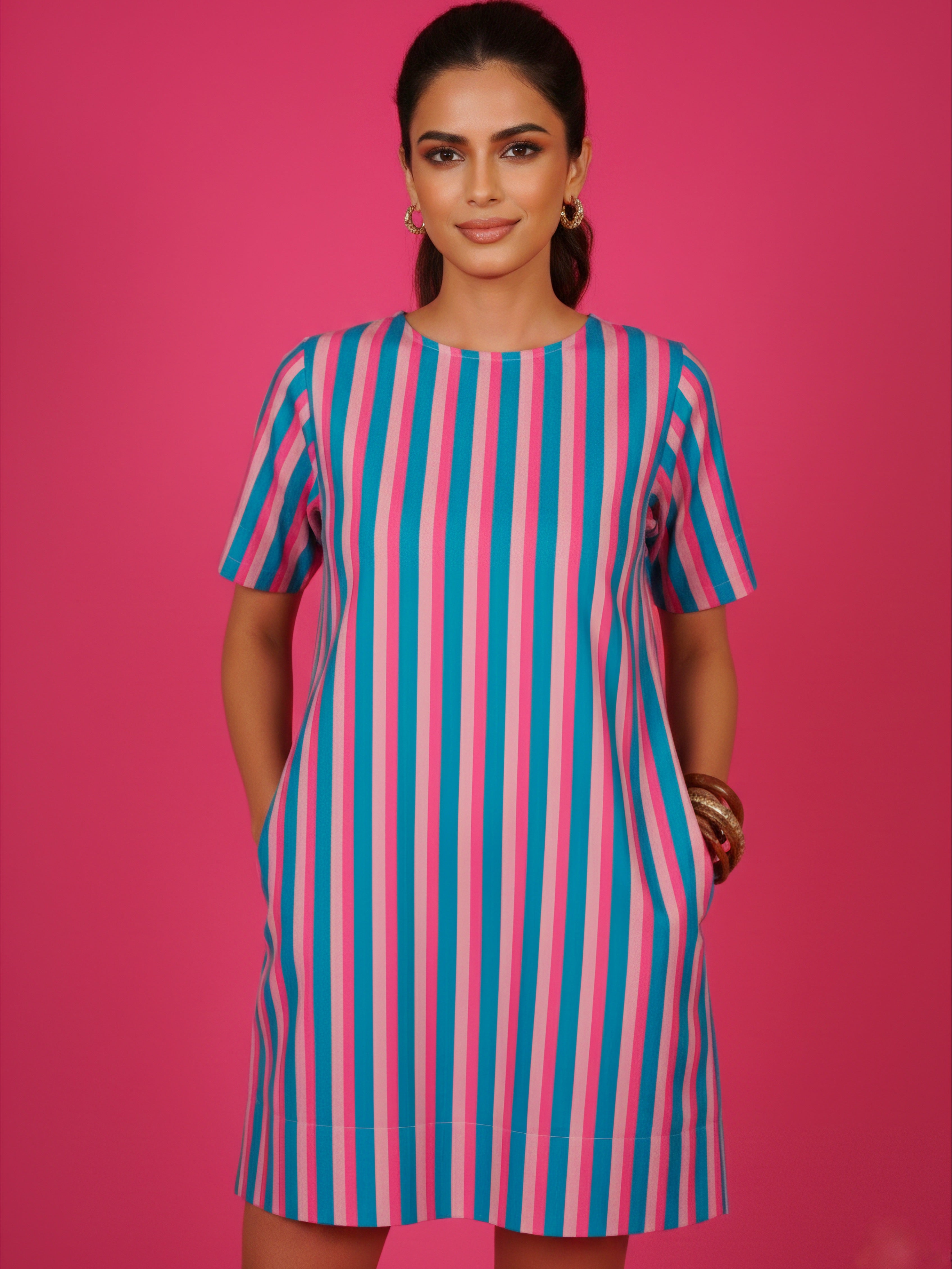 Navdana Striped Shift Dress – Amalfi