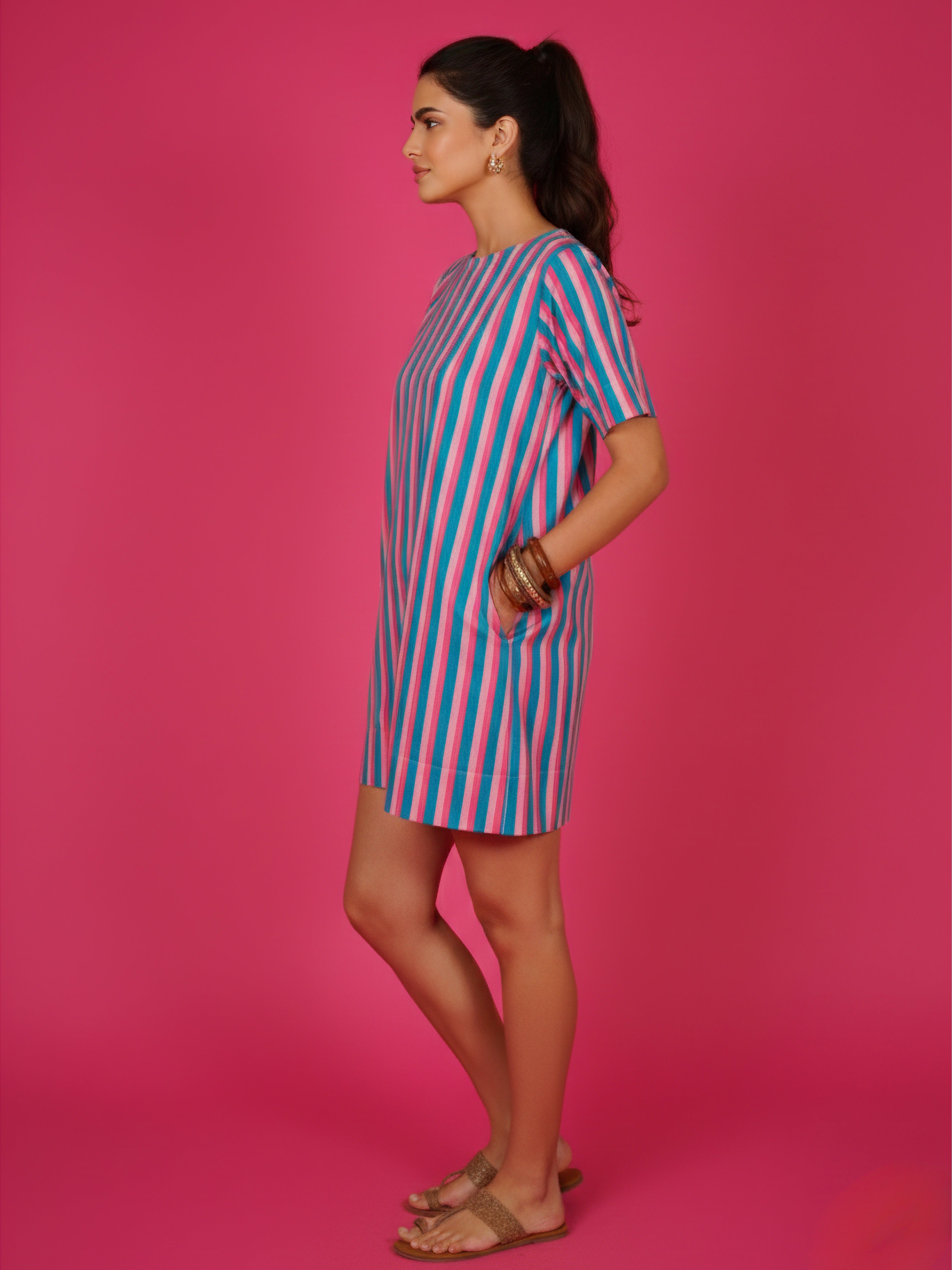 Navdana Striped Shift Dress – Amalfi