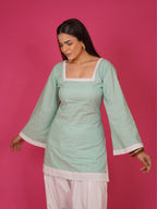 Navdana Green Corset Back Cotton Kurti – Tulsi