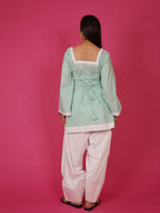 Navdana Green Corset Back Cotton Kurti – Tulsi