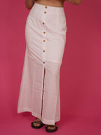 Navdana White Cotton Everyday Maxi Skirt – Jasmine