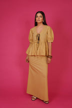 Navdana Beige Front Tie Top & Maxi Skirt Resort Set – Sahara