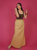 Navdana Beige Front Tie Top & Maxi Skirt Resort Set – Sahara