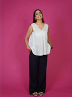 Navdana White Everyday Cotton Top – Zoya